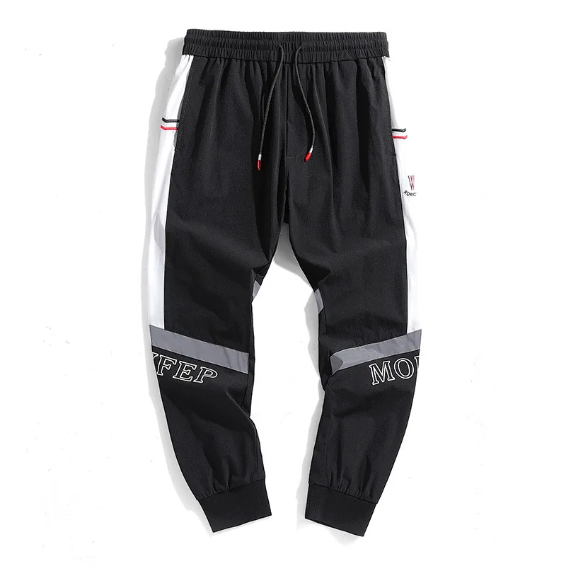 

Fashion Joggers Cargo Men Clothing Brand Loose Luminous Ribbons Pencil Sweatpants Streetwear Casual Pants Fitness Gym Trousers