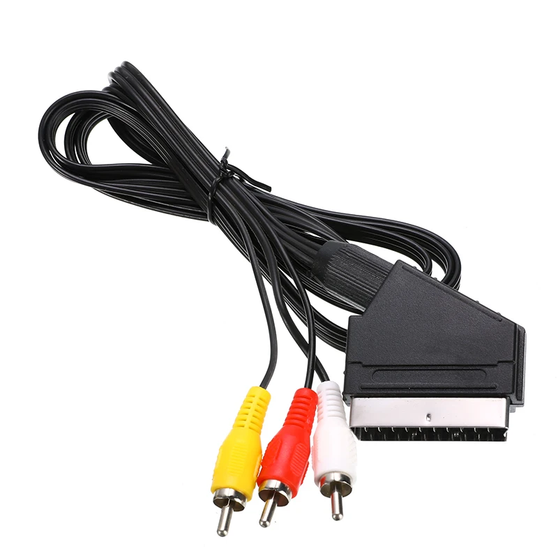 Новый 1 8 м RGB Scart to 3 RCA Аудио Видео кабель для Nintendo NES высокое качество | Электроника