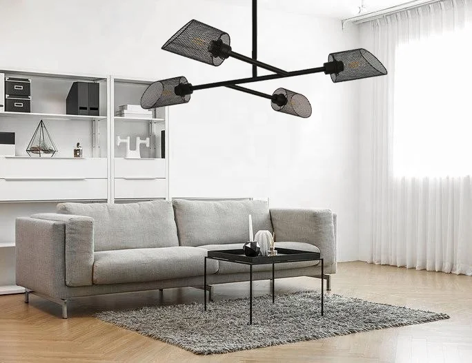 Металлическая декоративная лампа в стиле пост модерн светодиодный потолочный