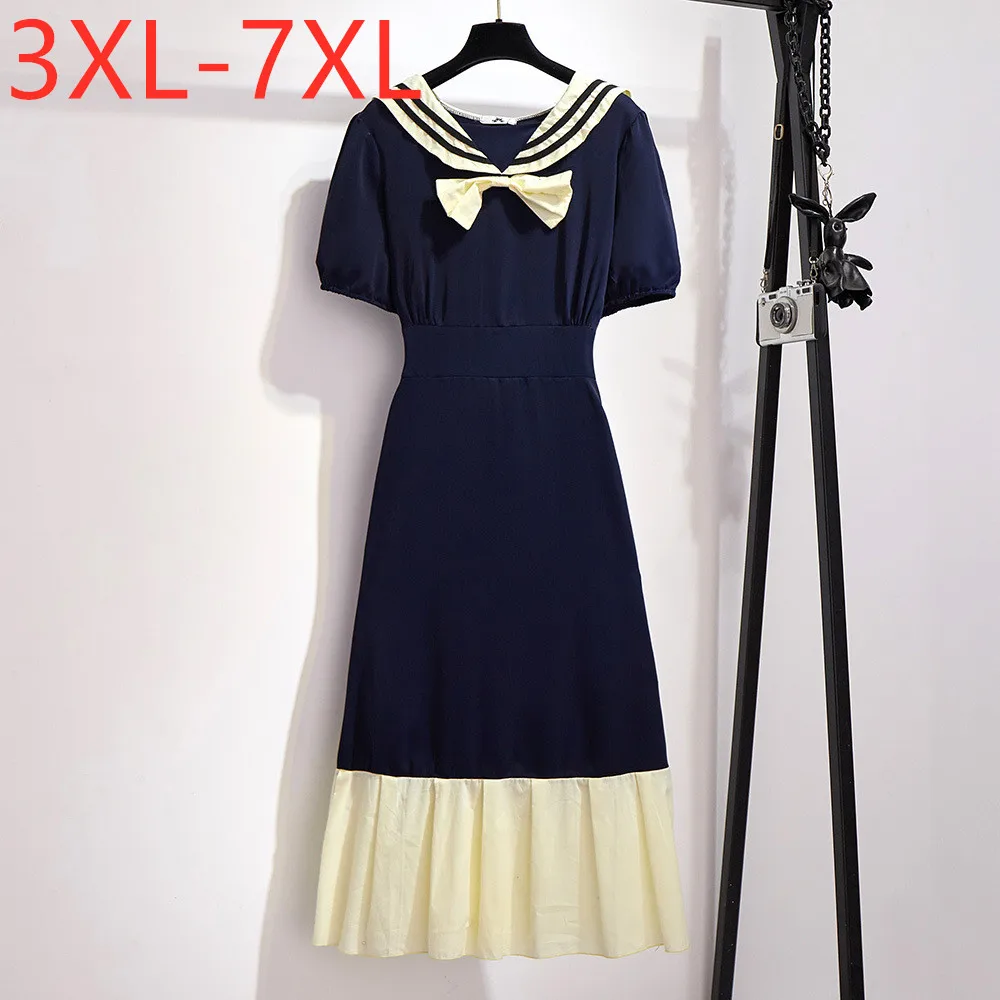 Новинка 2021 летнее платье размера плюс длинное для женщин с коротким рукавом