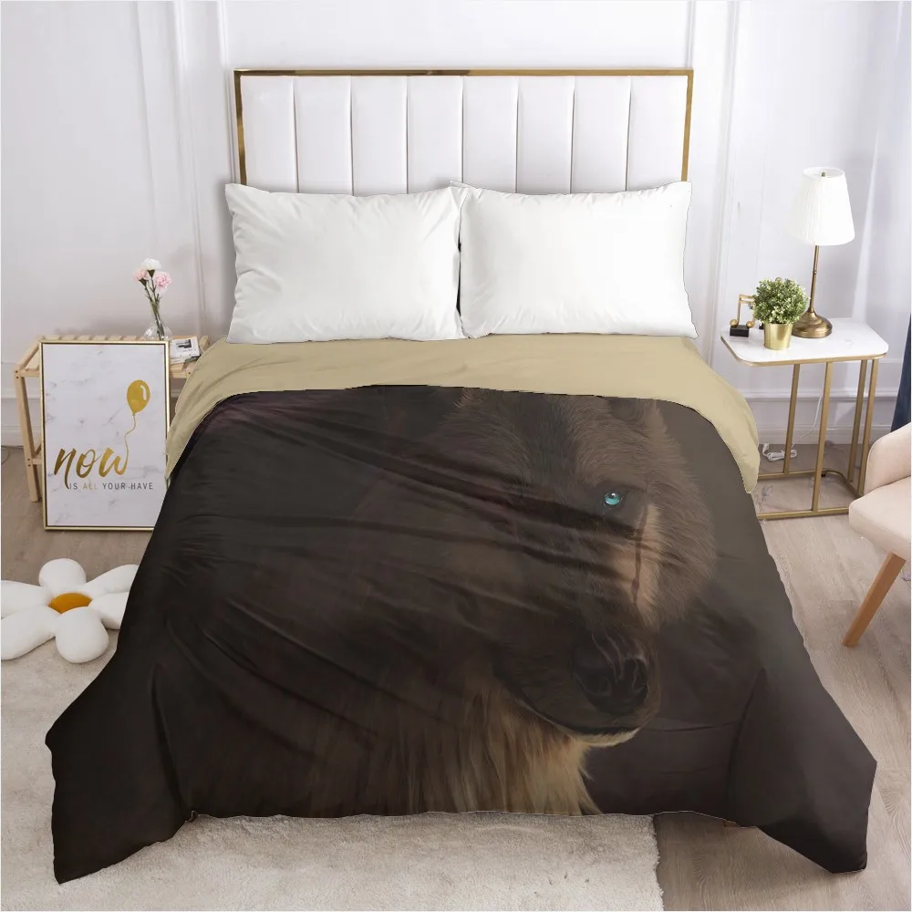 Постельное белье с 3D рисунком волка чехол верблюжьи пододеяльники покрывало