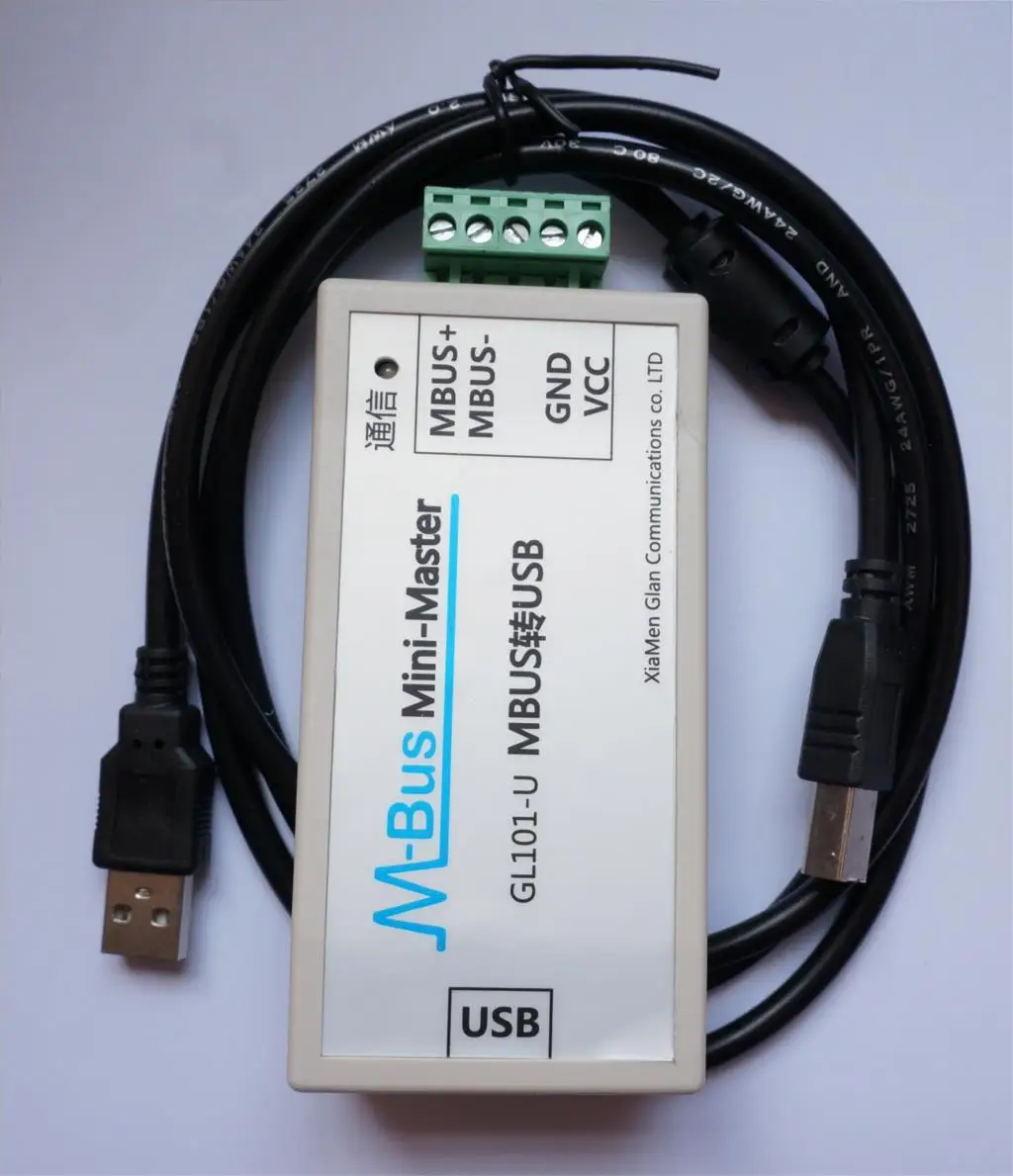 MBUS к опциональному USB ttl RS232 RS485 Modbus RTU TCP главный преобразователь M-BUS модуль адаптера для счетчиков тепла - Цвет: GL101-U MBUS-USB