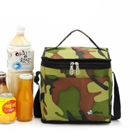camouflage oxford insulated lunch bags box foil film lining school food bag men picnic bags for food drink keep cold warm
