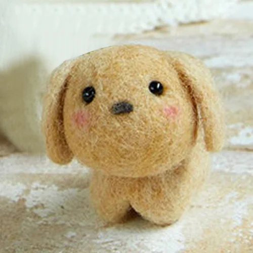 Lovely Puppy Wool Felt Craft DIY Non Finished Poked Set Handcraft Kit for Needle Material Pack | Дом и сад