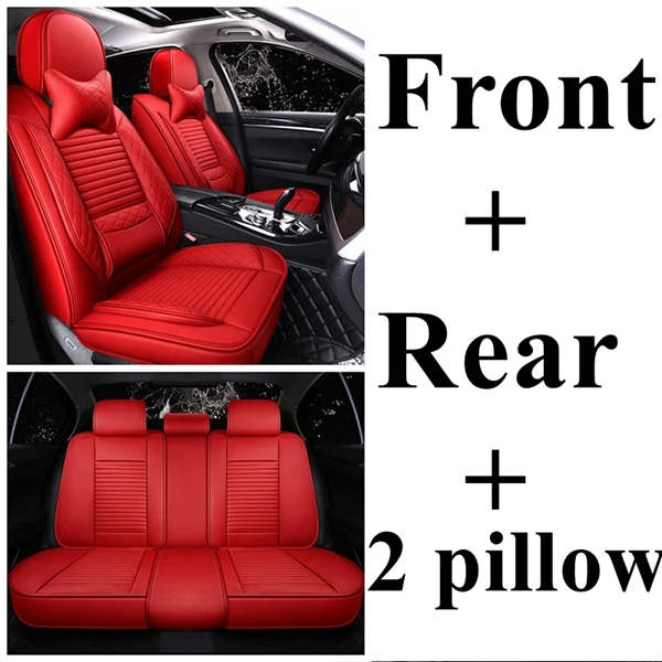 leather red 2 Переднее и заднее сиденье для Toyota Corolla Yaris Pruis Hilux FJ Cruiser LC Prado Vios Auris Matrix Venza Zelas автомобильные аксессуары - Название цвета: leather red 2