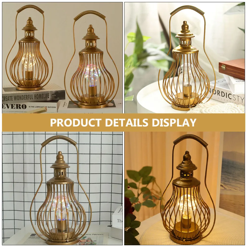 

1Pc Fashionable Iron Art Night Light Desktop Decorative Night Lamp for Bedroom