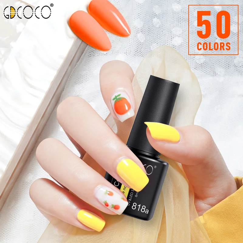 86102 GDCOCO Новое поступление лучший лак гель года Soak Off светодио дный LED гель лаки для ногтей база пальто не протирать Топ Цвет гель лак Ногтей гель