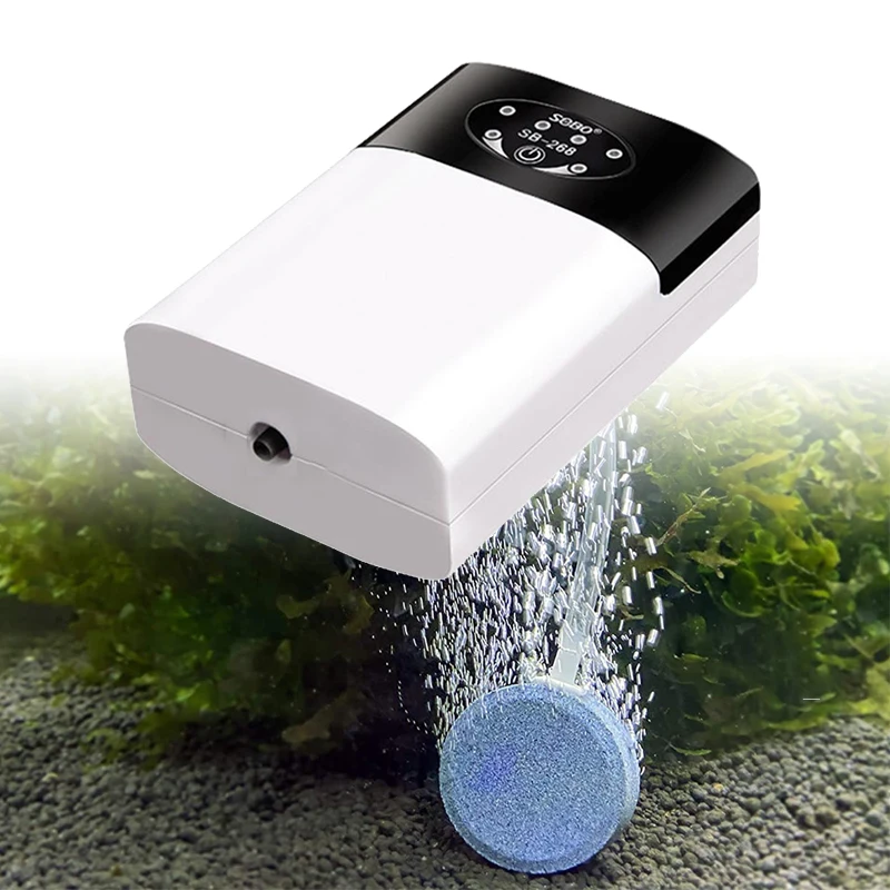 Перезаряжаемые аквариумный воздушный насос тихий AC/DC зарядка через USB литий