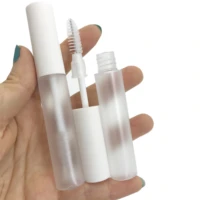 10203050100pcs 10ml empty cosmetic packing containers makeup frosted mascara tubes eyelash cream refillable bottle white cap