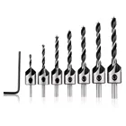 7 шт Биты для сверла для деревообработки комплект 3 мм-10 мм высокое Скорость Сталь Сверление дерева зенковки сверло