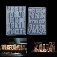 english alphabet epoxy resin molds silicone plaster mold 3d capital letters cement mold for diy jewelry candle baking tools
