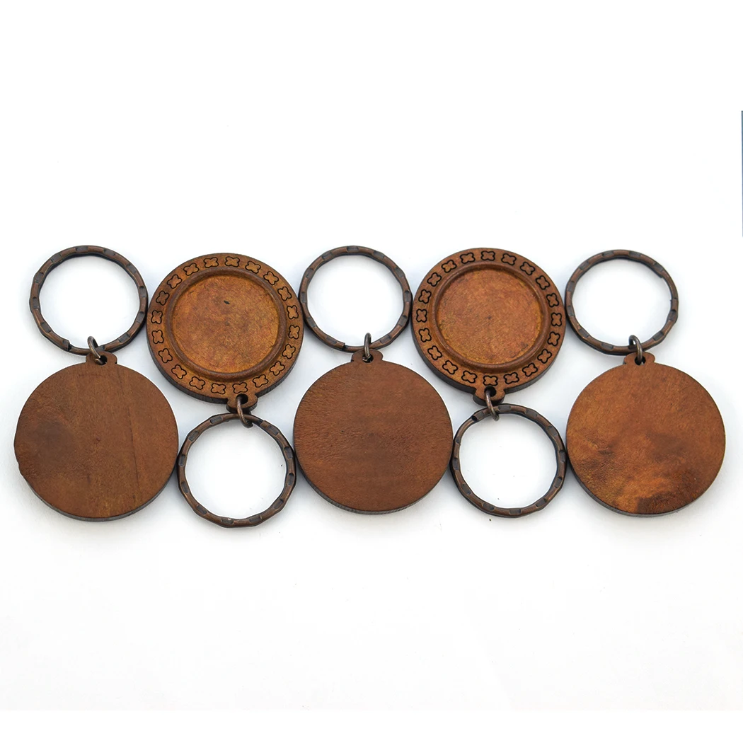 10 шт./партия-основа для ключей ручной работы аксессуары брелоков из коричневого