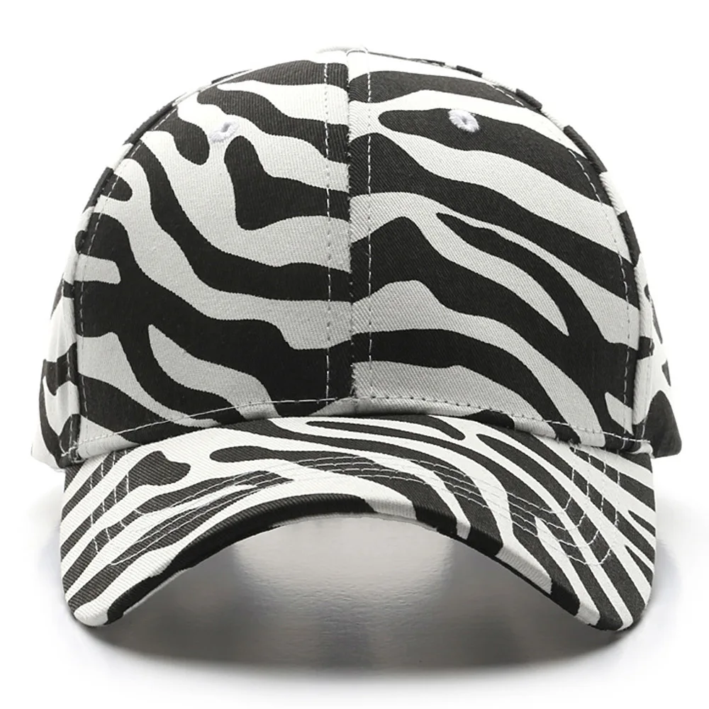 Регулируемая полосатая бейсболка с принтом зебры модные шляпы для женщин милые