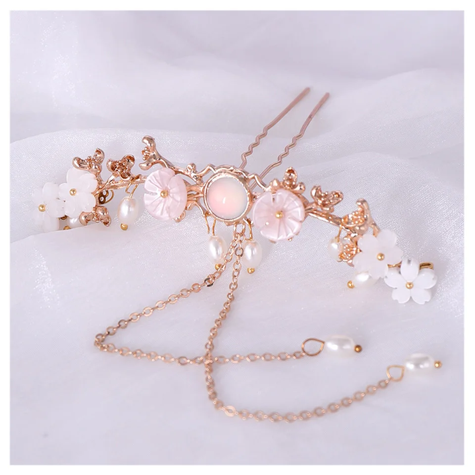 

Ancient Traditional Crown Headdress Classical Elegant Lady Hair Sticks Banquet Hairwear Long Tassel Hairpins Wedding Headwear