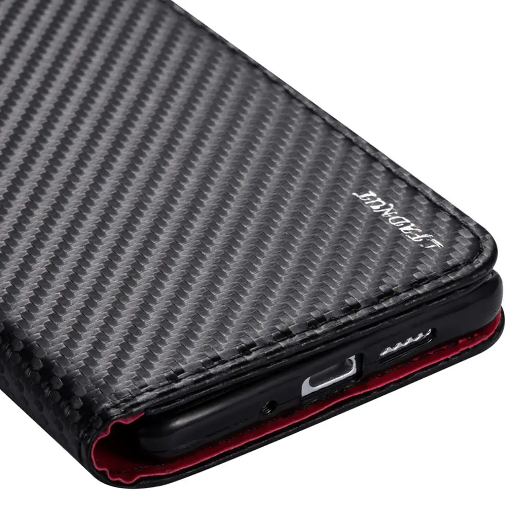 Роскошный углеродный волоконный флип-кошелек для телефона huawei P20 Lite P30 Pro ударопрочный слот для карт кожаный чехол для huawei mate 20 Pro