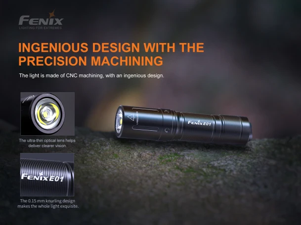 Fenix E01 V2.0 Мини Вспышка светильник сильный водонепроницаемый портативный