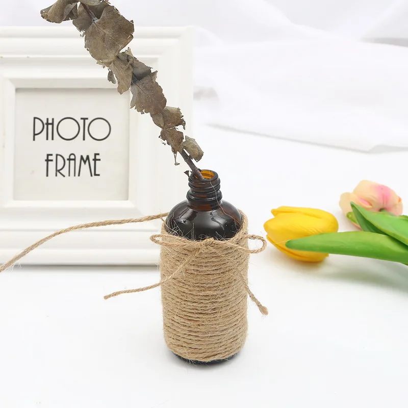 

5-15m/rolle Jute Twine Sackleinen String Hanf Seil Party Hochzeit Geschenk Verpackung Schnre Gewinde DIY floristen Handwerk