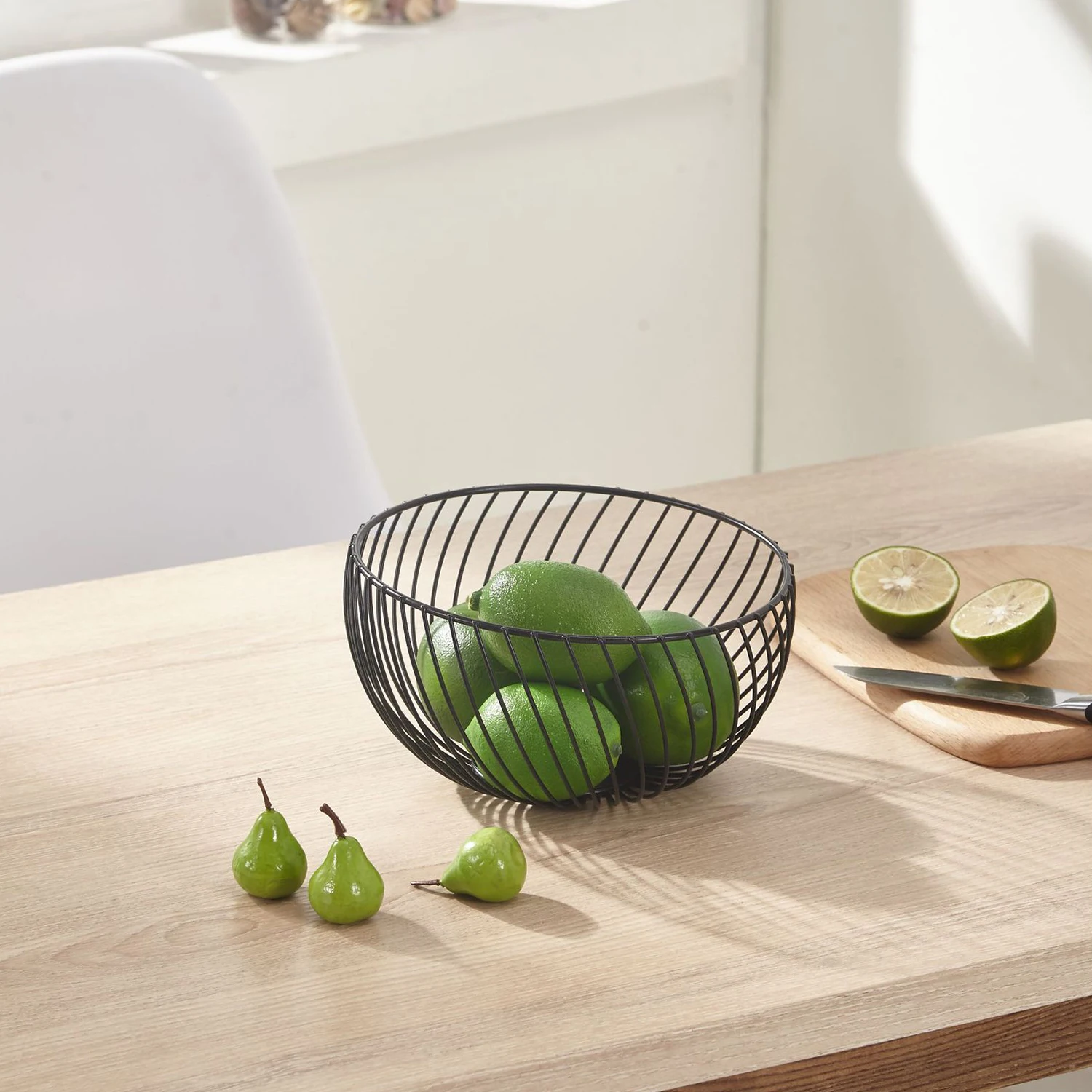 Корзина для фруктов контейнер миска металлическая корзина из проволоки кухонная