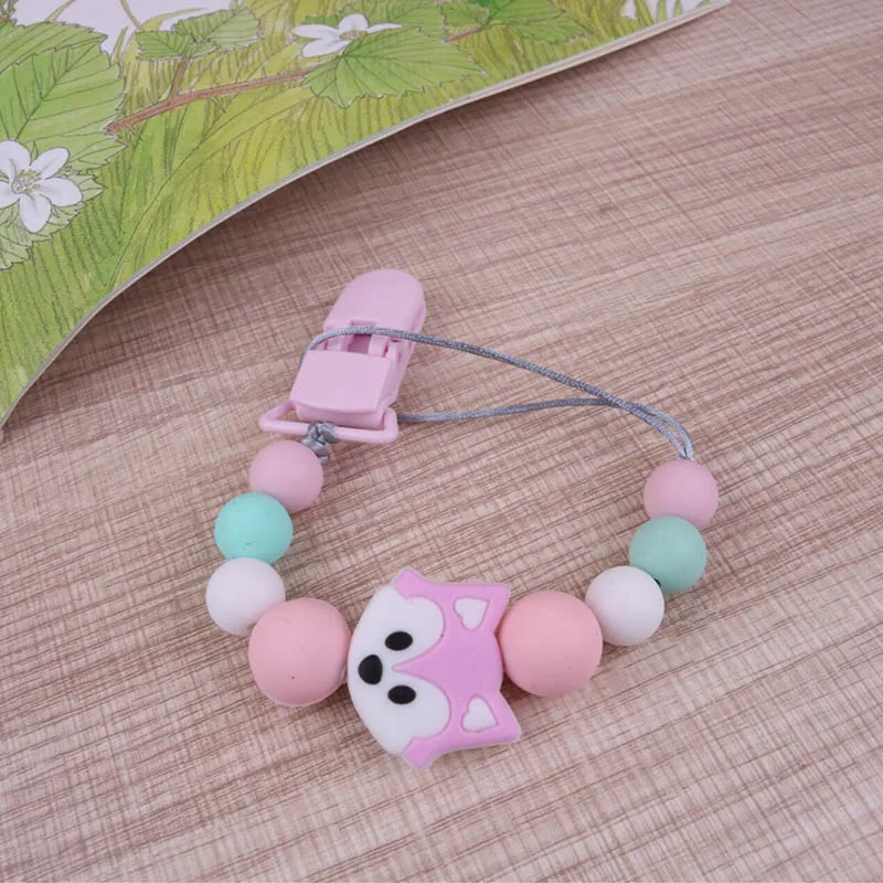 Силиконовая цепочка для прорезывания зубов в виде милой лисы|Шнурки и чехлы