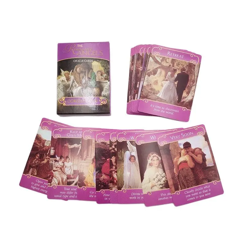 Колода карт Tarot с романтическим ангелом карты изображением ораклов судьба 44