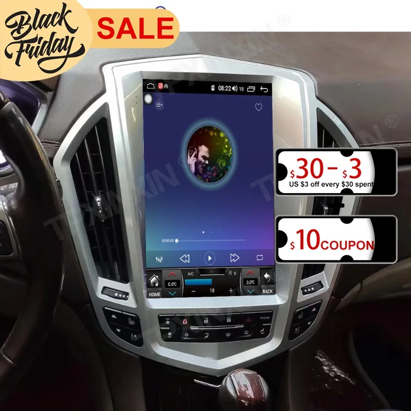 

128GB Android 10 Tesla Style for Cadillac SRX 2008 2009 2012 Carplay GPS Car Navigation Multimedia Video Player Stereo Radio