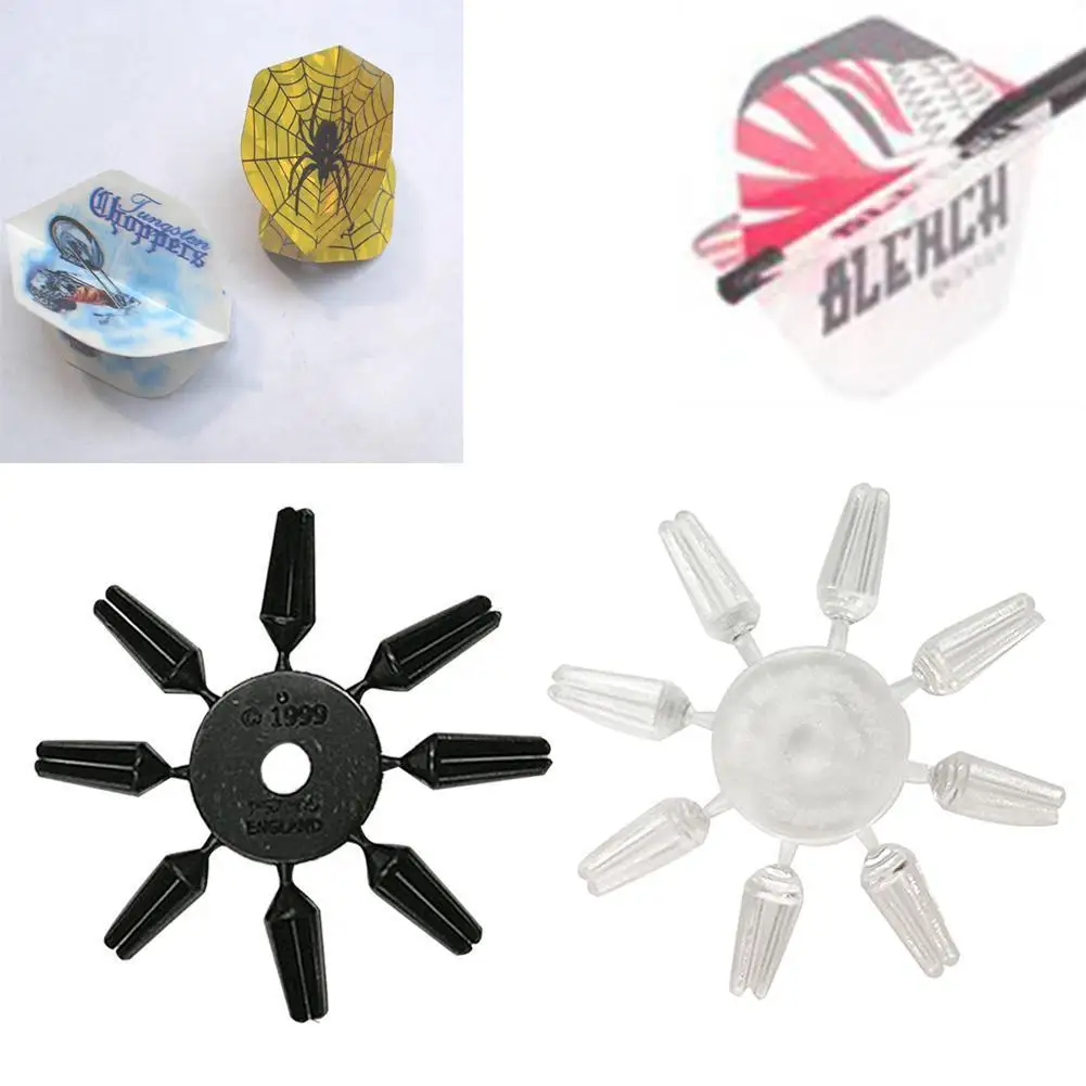 

8pcs/Set Alloy Darts Flight Savers Protectors Dart Darts Tail Steel Black Tip Accessories Protector Wing Flight White Soft Z4N6