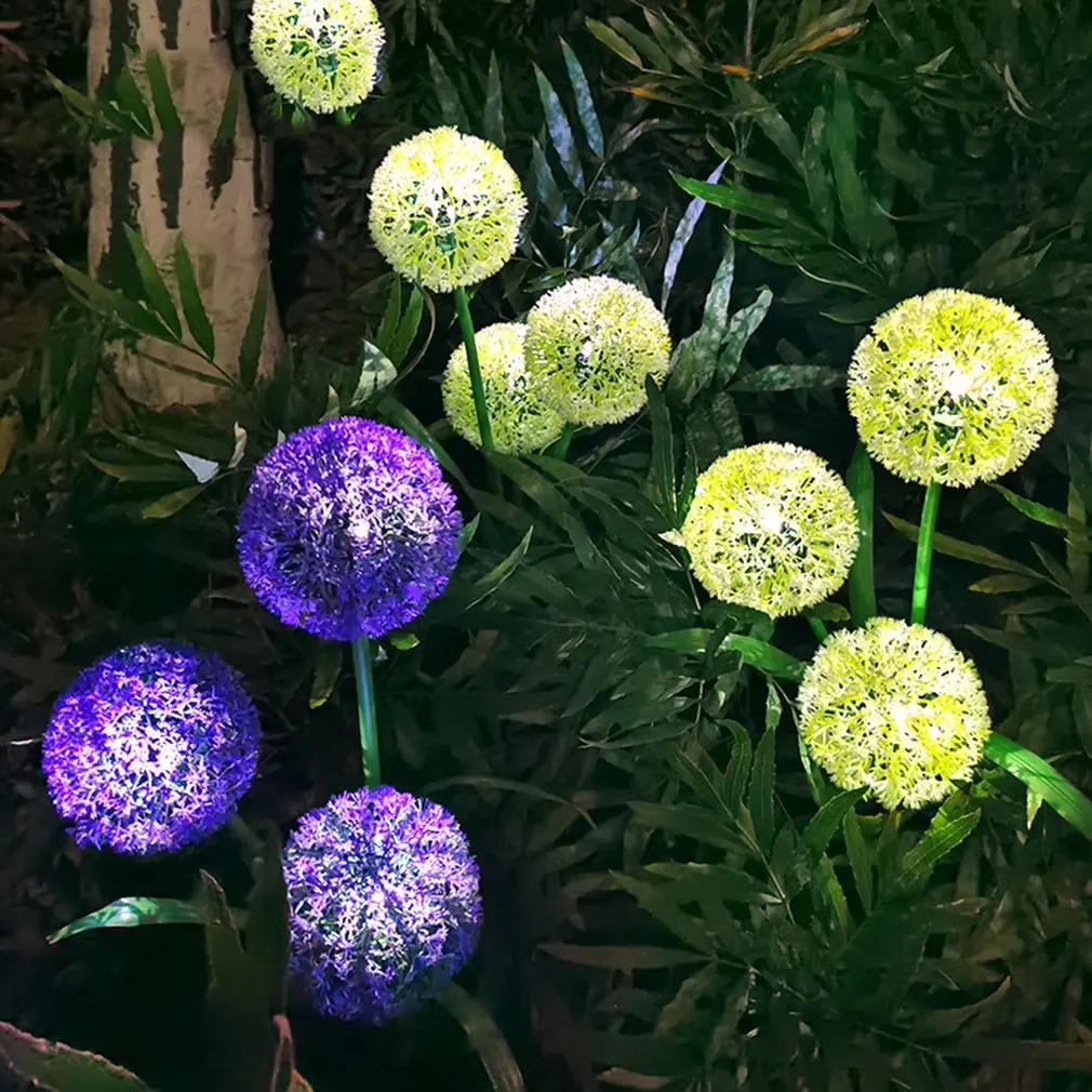 

Solar Dandelion Flower Ball Light Garden Simulation Flower Ground Lawn Lamp Landscape Flower Outdoor Waterproof Solar Lawn Lamp