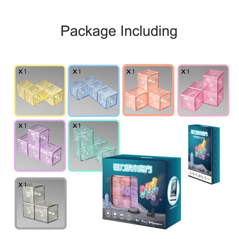 

Macaron New Magnetic Cube 3x3x3 Magnet Puzzle Educational Magnetic Toys for Children Adults Antistress Toys