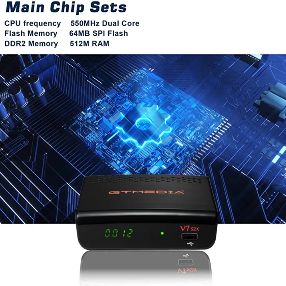 Chegada nova gtmedia v7s2x DVB-S2 receptor de