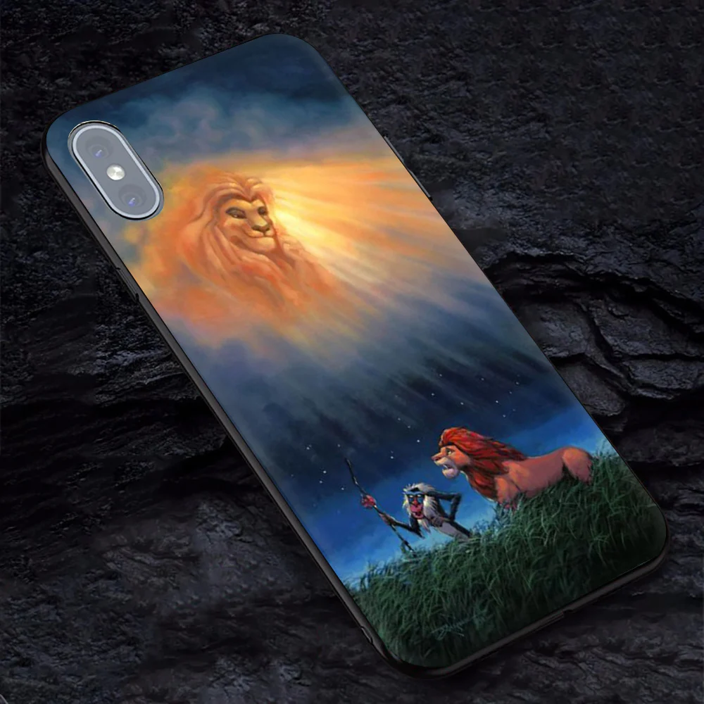 Le roi lion чехол для iphone 7 plus Мягкий ТПУ чехол для телефона iphone 6 7 6s 7 plus X XR XS MAX Lion King nala simba timon coque