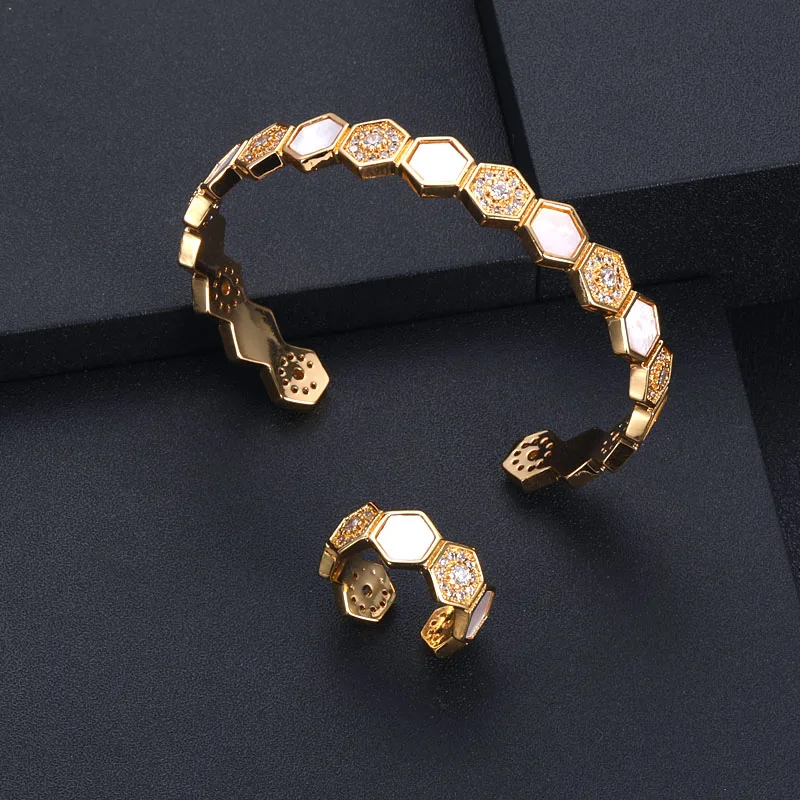 Jankelly Роскошный Уникальный Африканский браслет кольцо набор ювелирных изделий