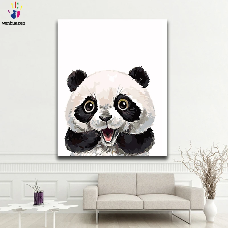 Diy Раскраска по номерам картина живопись с комплектами милый интересный Кролик