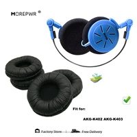 morepwr replacement ear pads for akg k402 akg k403 headset parts leather earmuff earphone sleeve cover