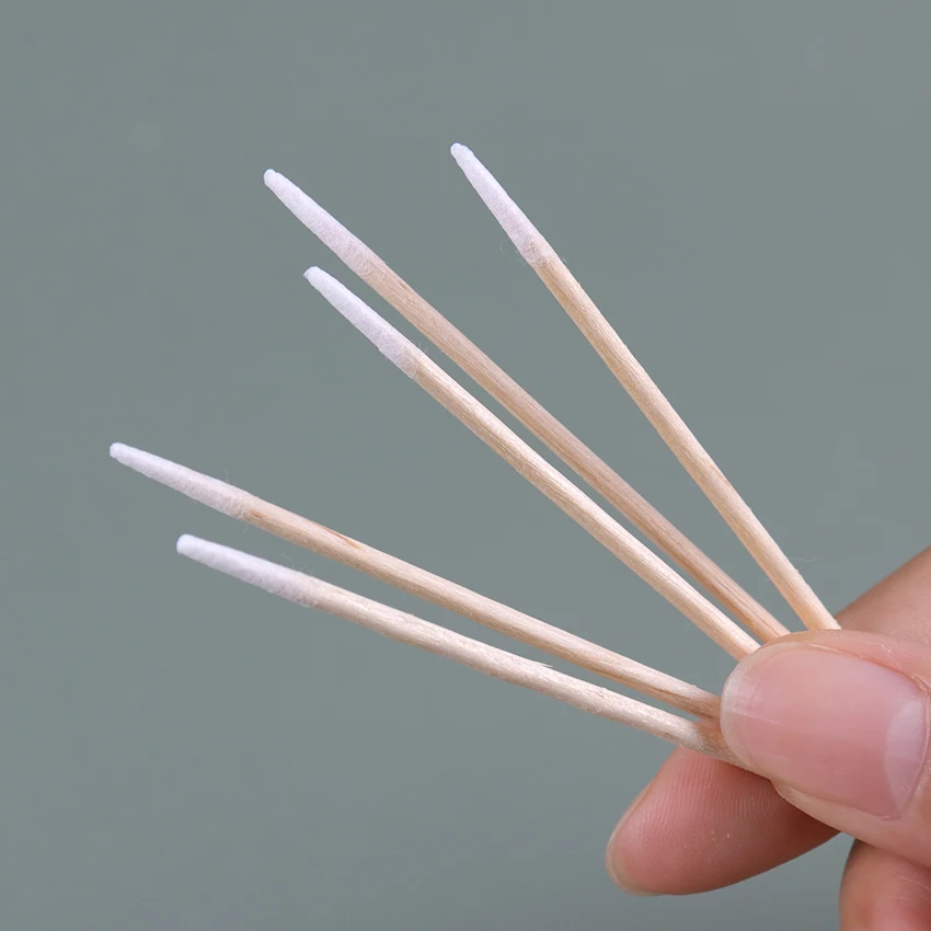 100 шт Деревянные ватные палочки для наращивания ресниц инструменты ухода за