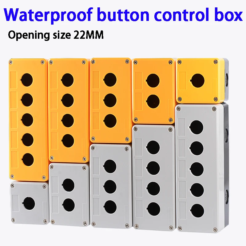 

Waterproof button box switch control box 12345 hole industrial switch indicator box 22mm