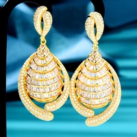 kellybola exquisite luxury full cubic zirconia pendant earrings womens hanging earrings wedding party anniversary fine jewelry
