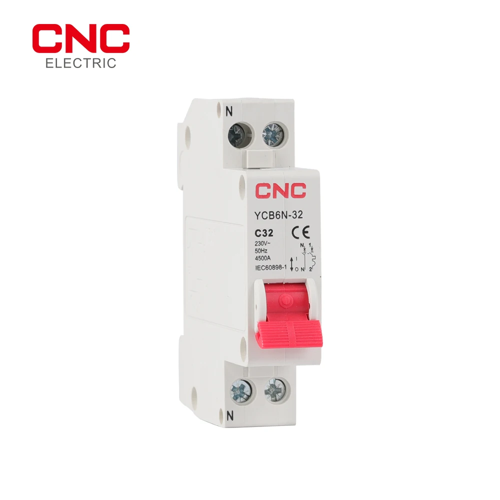 Автоматический выключатель CNC YCB6N-32 1P + N миниатюрный автоматический MCB