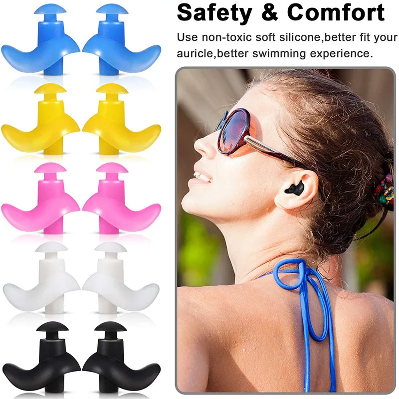 

Waterproof Soft Silicone Ear Plugs Ear Protection Reusable Professional Music Earplugs Noise Reduction For Sleep Free Shipping