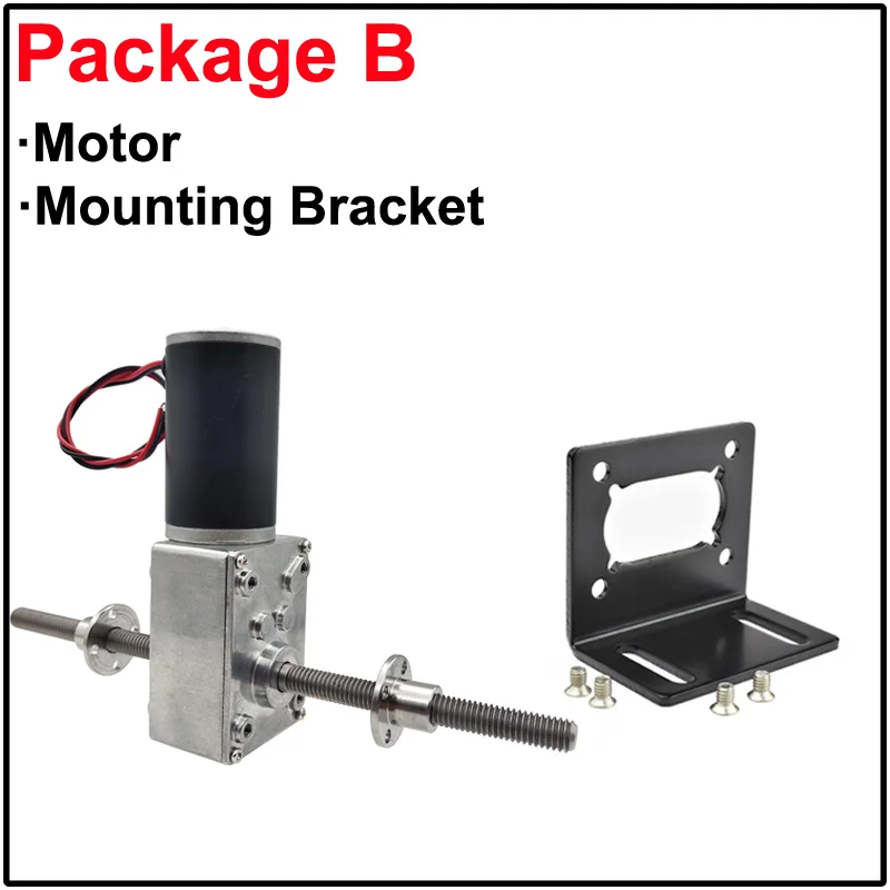 Реверсивный мотор червячный с автоблокировкой 12 В 24 постоянного тока M8 двойной