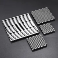 Stainless Steel Bathroom Floor Drains 12 15 20 30cm Square Linear Shower Drainage Anti-Odor Kitchen Accessory