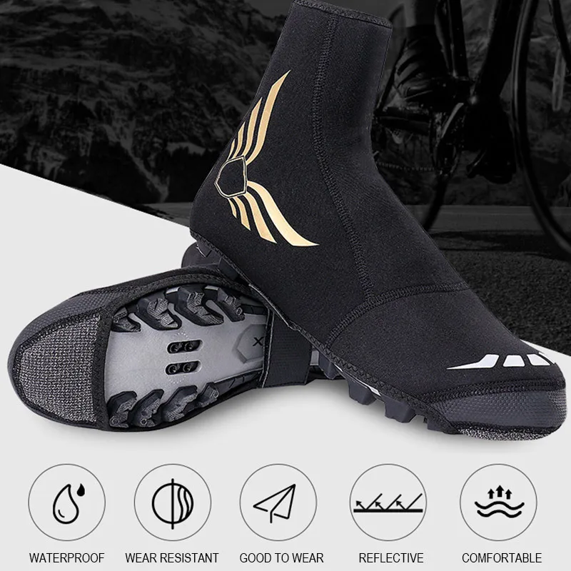 Водонепроницаемый велосипедный замок бахилы светоотражающие зимние теплые для