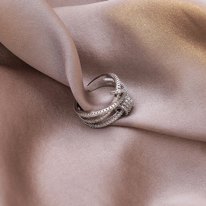 Женское кольцо с инкрустацией в виде сетки японсветильник стиле|Кольца| |