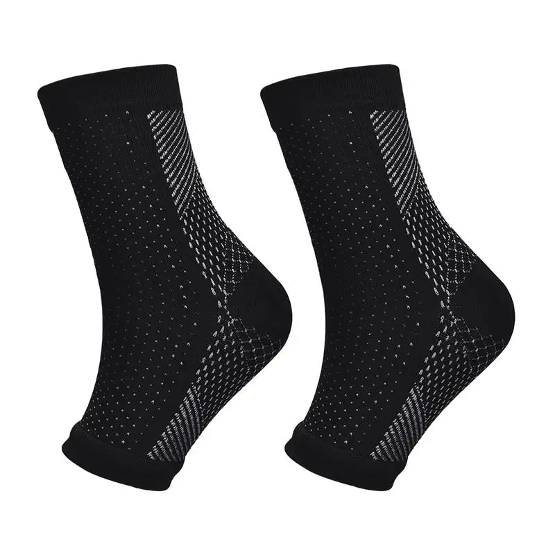 black with white Компрессионные носки для ног для мужчин и женщин подошвенный фасциит пятки Шпоры боль повседневные хлопковые носки венозные носки - Цвет: black with white