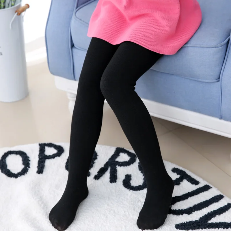 Зимние теплые детские плотные колготки леггинсы для маленьких девочек