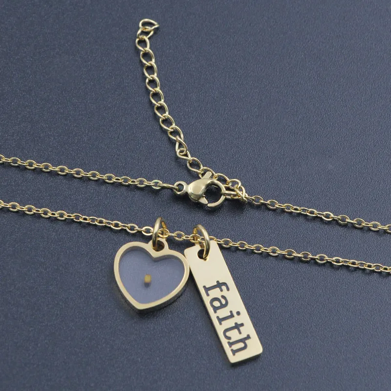 Ожерелье из нержавеющей стали с настоящим семенем горчицы | Украшения и