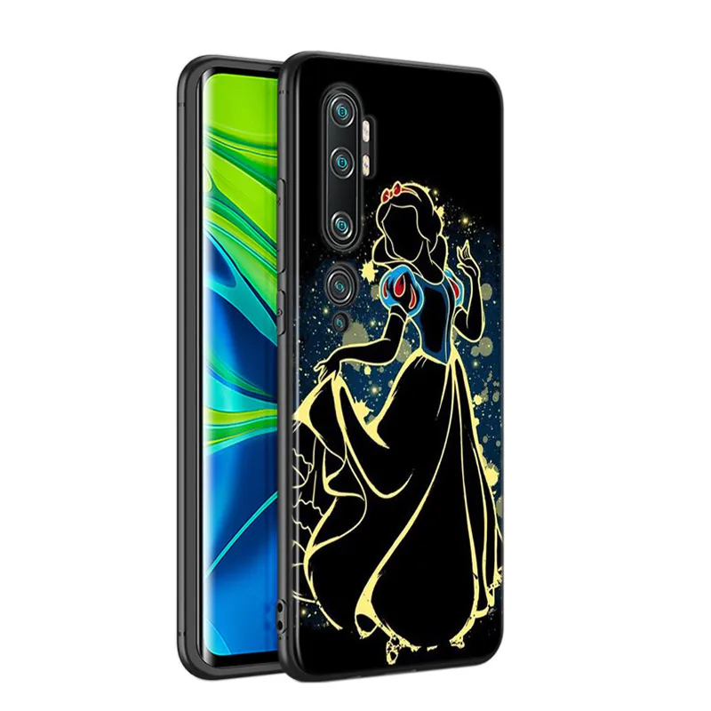 Cover Elsa Ariel Princess For Xiaomi Mi 12 11 10 11T 10T 9T 9 8 Note 10 Ultra Pro Lite TPU Soft Silicone Black Phone Case Funda