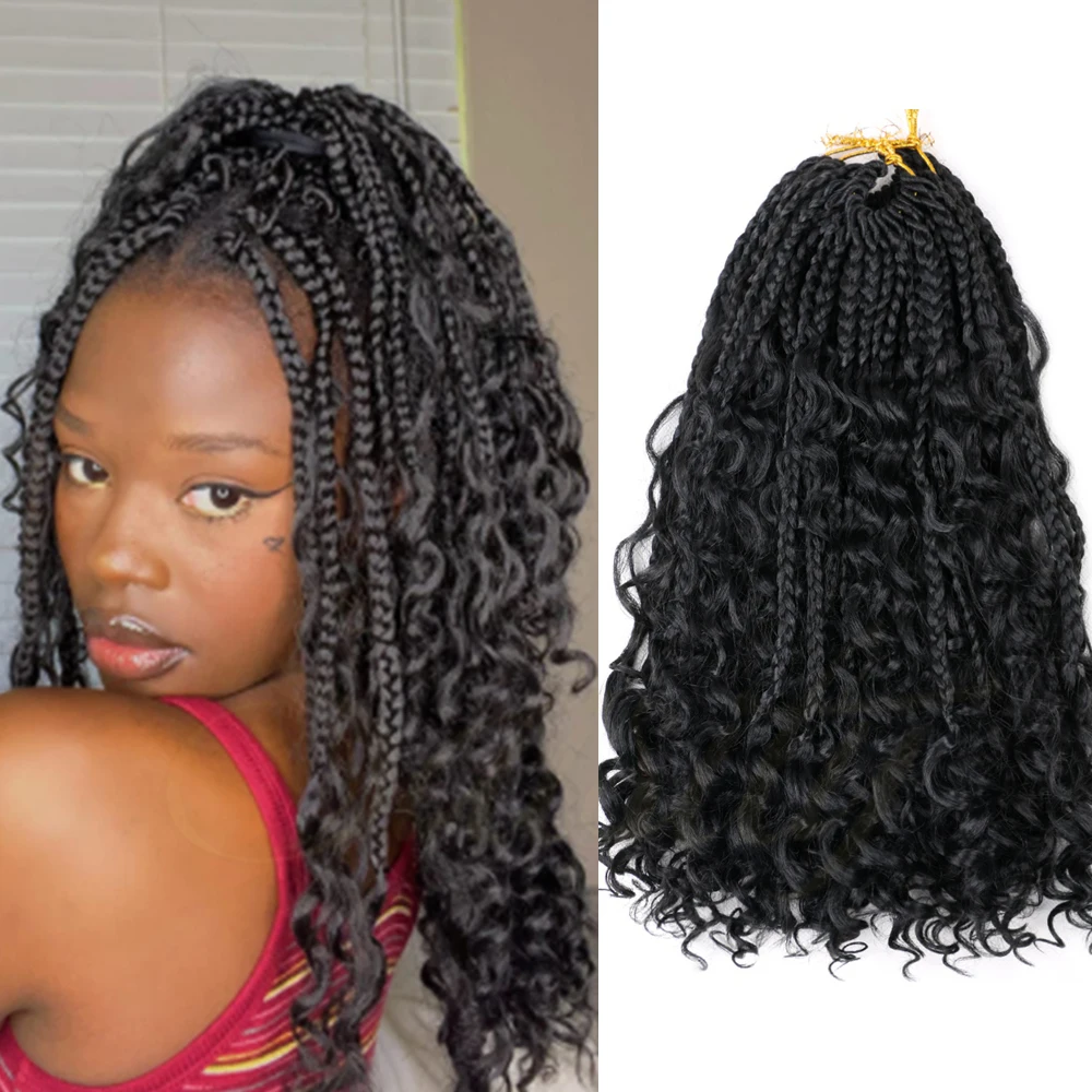 Saisity 14-дюймовые синтетические косички богини Box волосы для вязания крючком