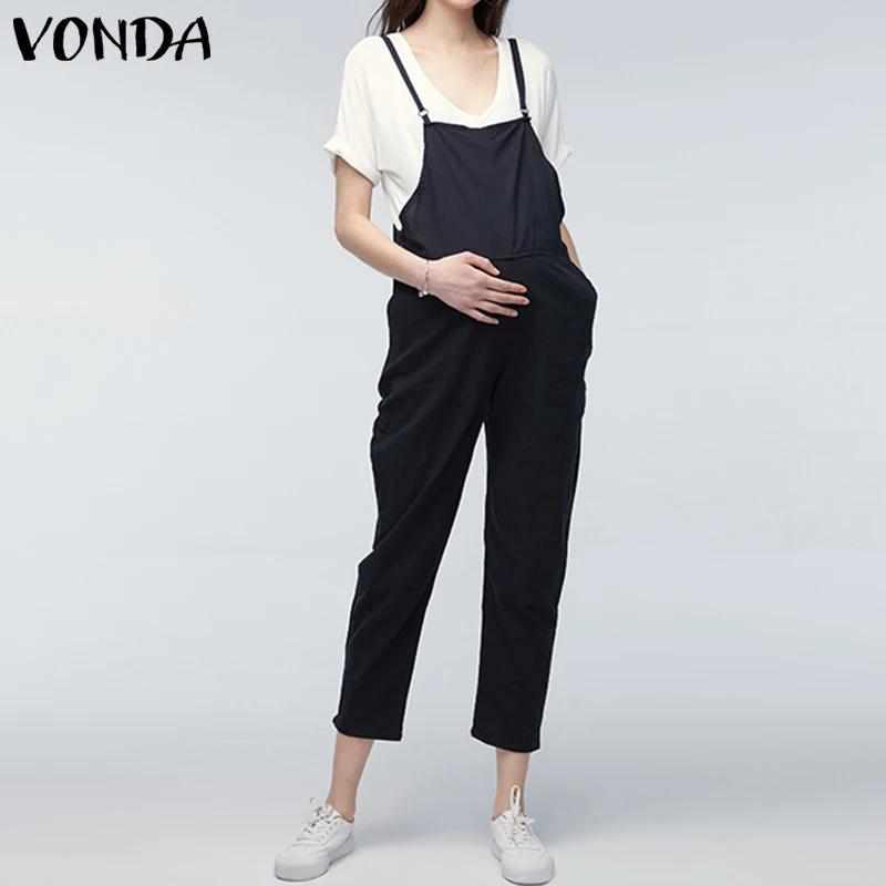 VONDA, Одежда для беременных,, Комбинезоны на лямках для беременных, женские комбинезоны, повседневные штаны для беременных, брюки без рукавов, Комбинезоны