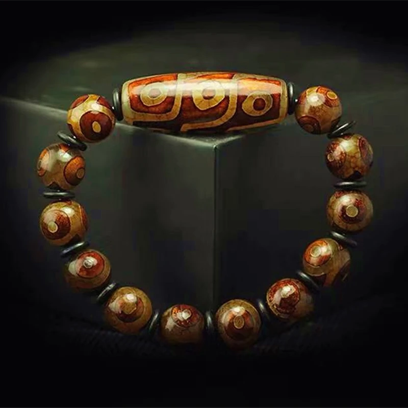 Бусидны из тибетского коричневого и красного агата с 3 9 глазами Зи Кокосовая