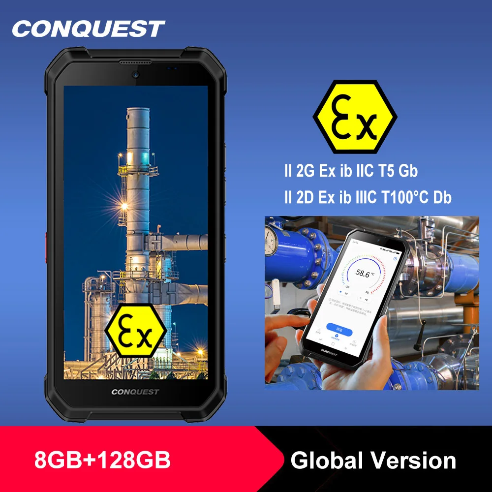 

Dual 5G CONQUEST S21 ATEX Global Version Android 11 Rugged Phone Smartphone IP68 Waterproof 48MP Rear Camera NFC Mobile Phone